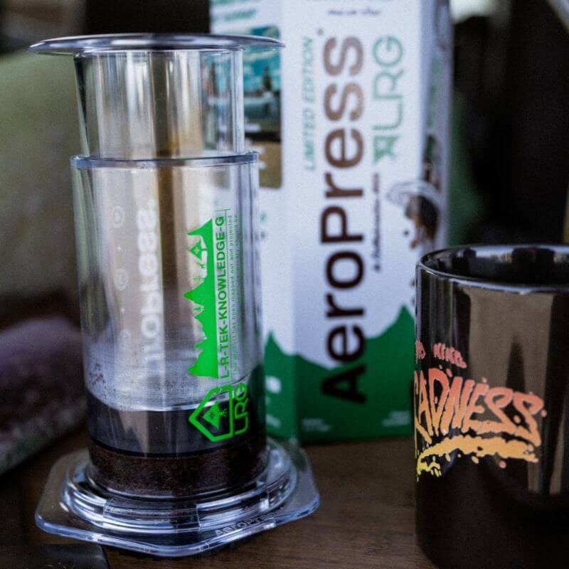 AeroPress Clear Coffee Press - LRG - Compact Coffee Press for Fresh Brewing