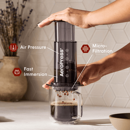 AeroPress Coffee Maker - Clear & Colors - Compact Coffee Press for Fresh Brewing
