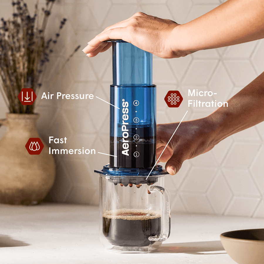 AeroPress Coffee Maker - Clear & Colors - Compact Coffee Press for Fresh Brewing