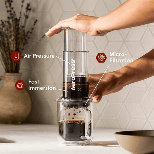 AeroPress Coffee Maker - Clear & Colors - Compact Coffee Press for Fresh Brewing