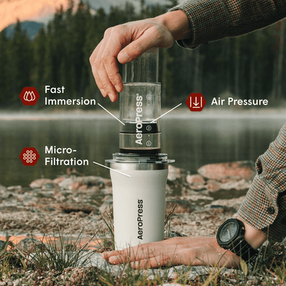 AeroPress Coffee Maker - Go Plus - Compact Coffee Press for Fresh Brewing