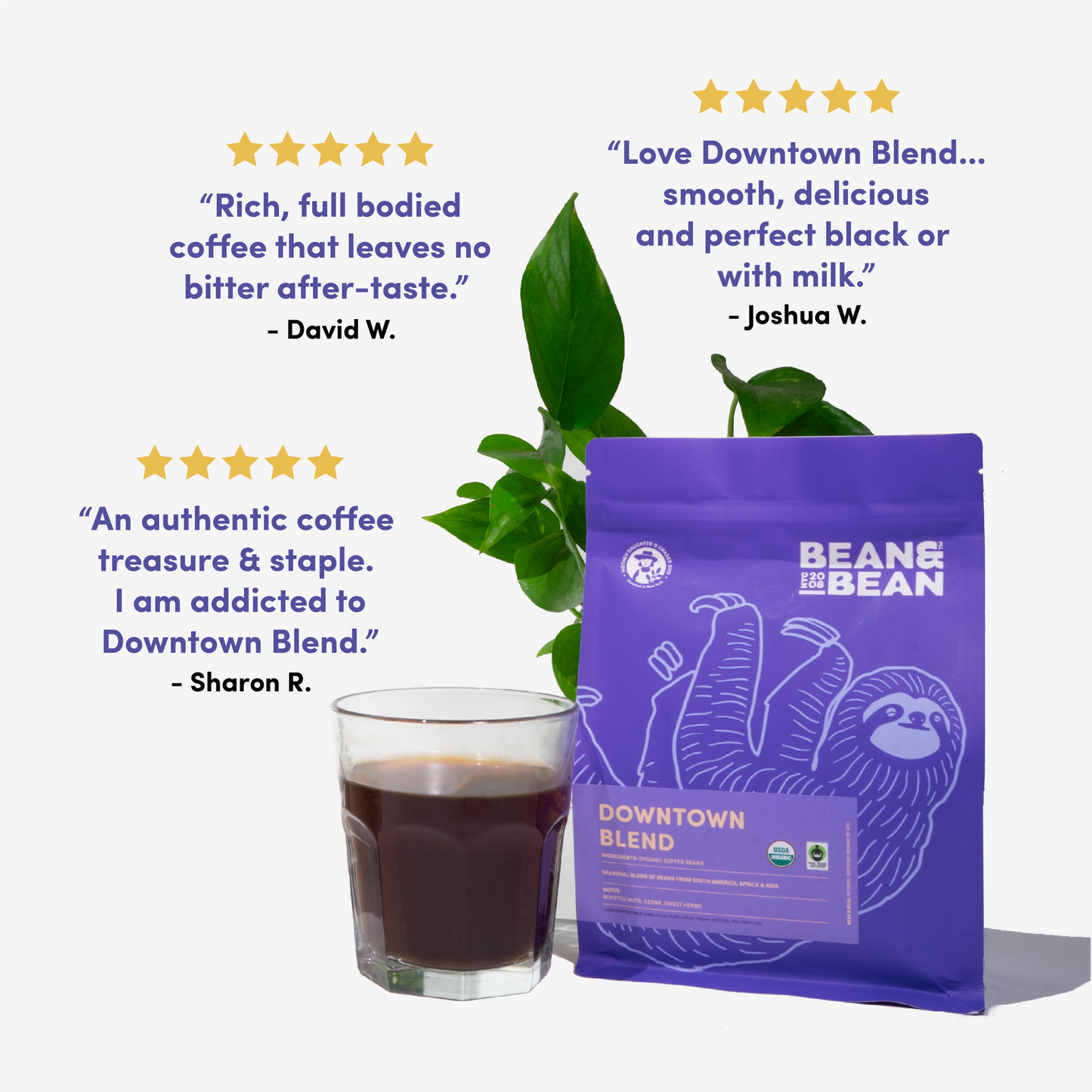 Downtown Blend Organic & Fair Trade - Fresh Coffee Selection for Daily Routines