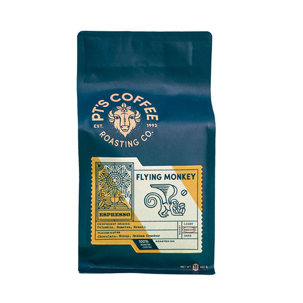Flying Monkey Espresso 12 oz - Compact Coffee Press for Fresh Brewing